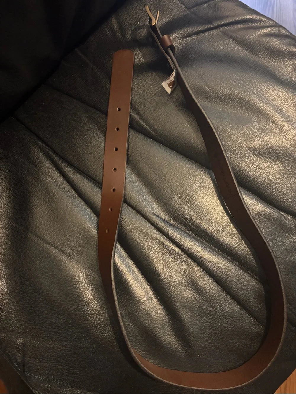 Carhartt Brown Kids Leather Belt with Metal Buckle